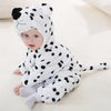 Boys & Girls Newborn Infant Baby Animal Style Hooded Romper Outfits Long Sleeve Velvet Jumpsuit 24M White