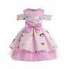 Easter Dresses For Girls With Bowknot And Cartoon Printed 7 Pink