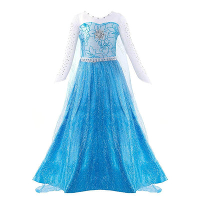 Little Toddler Girls Princess Elsa Dress Snow Queen Party Halloween Costume