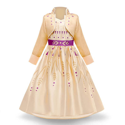 Frozen 2 Princess Anna Dress Fancy Party Dress Up Cosplay Costume for Girls