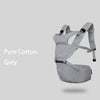 Ergonomic Baby Carrier with Hip Seat for All Seasons Grey