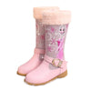 light_pink_low_heel_waterproof_snow_boots