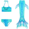 Mermaid Style Bikini Swimsuit For Girls 8 Light blue