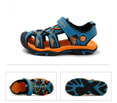 Closed-toe Outdoor Strap Adventure Sporty Sandals For Boys 32 Navy