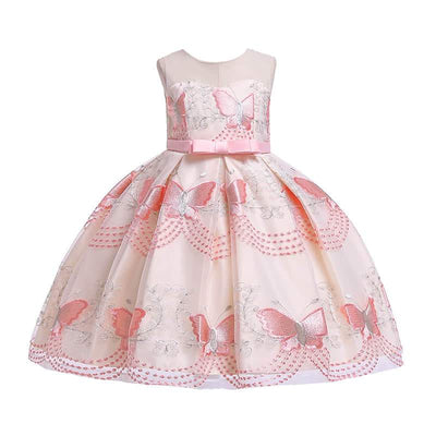 pink_bowknot_and_wide_hem_design_dress