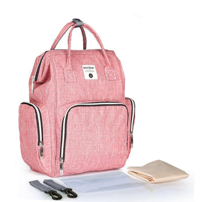 Portable Large Capacity Cute Designer Stylish Travel Diaper Bag Pink