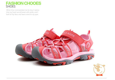 Kids Closed-toe Outdoor Strap Fashion Adventure Sporty Sandals For Girls 32 Pink