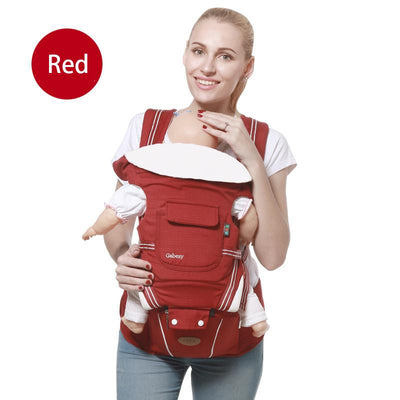 Baby Carrier Ergonomic Design Sling Hipseat 5 Carrying Positions Red