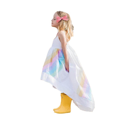 Summer Rainbow Pattern Pageant Dresses For Girls