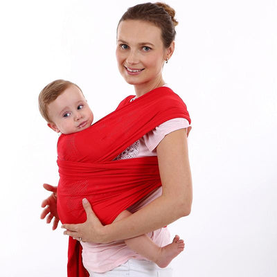 Baby Wrap Carrier Breathable Mesh Multifunction 0-36m Red