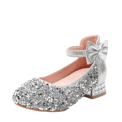 silver_block_heel_bowknot_glitter_shoes_for_kids