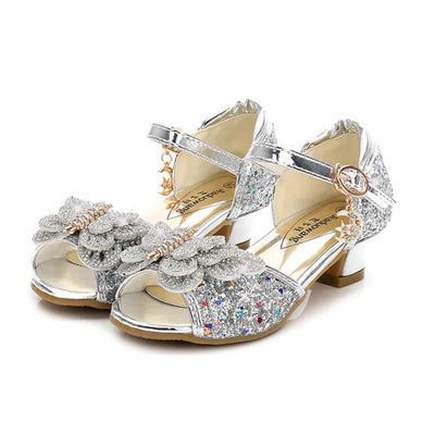 silver_butterfly_bowknot_sandals_low_heel