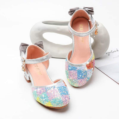 silver_rainbow_pattern_block_heel_summer_shoes_for_kids