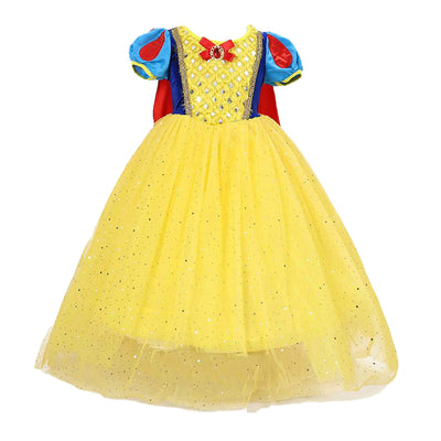 Snow White Princess Costume Fancy Dresses Up Halloween Party for Girls Ages 4-10 Years