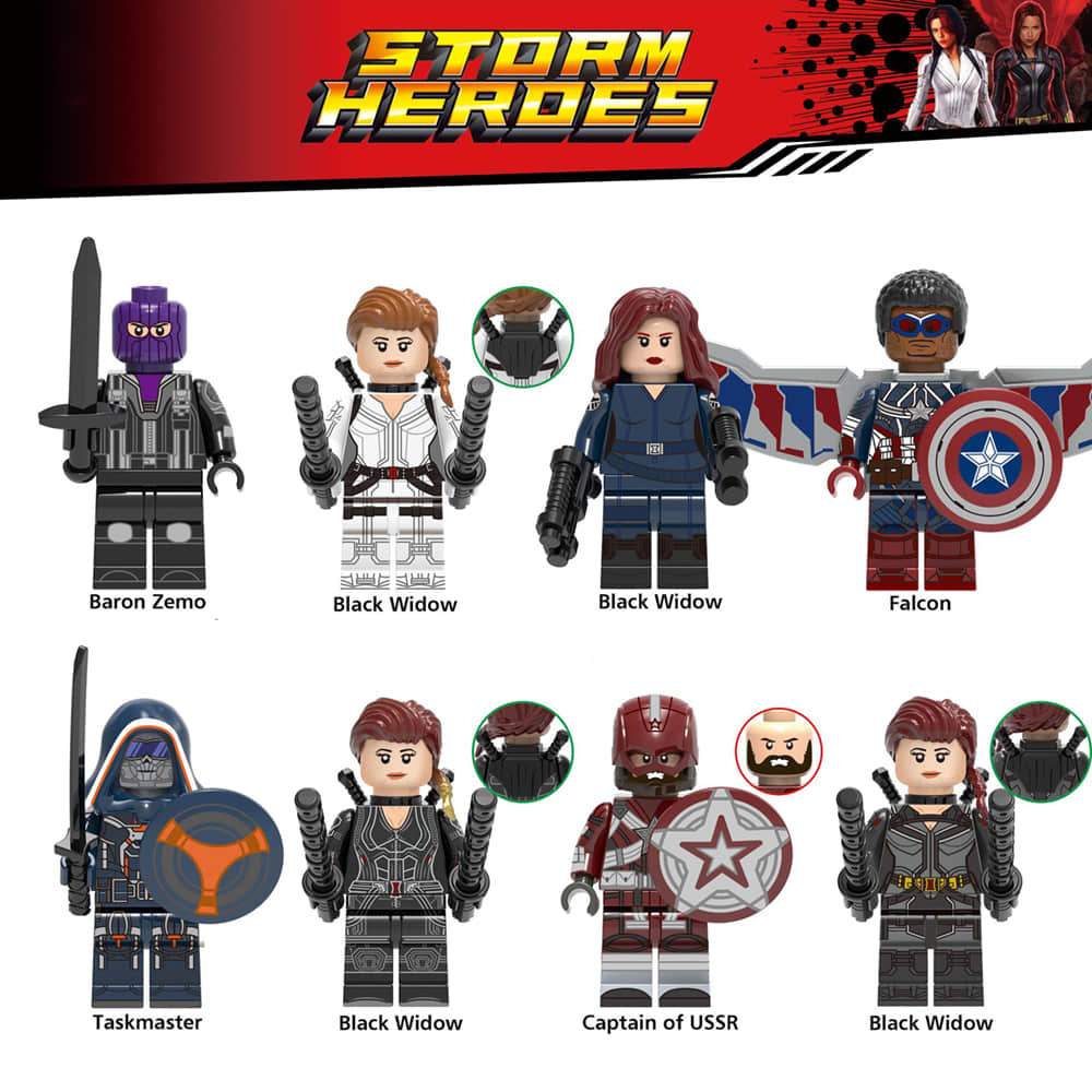 Superhero Series Assembled Building Blocks Mini figures Black