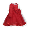 Lace Long Sleeve Christmas Dresses For Girls Red 7 Red