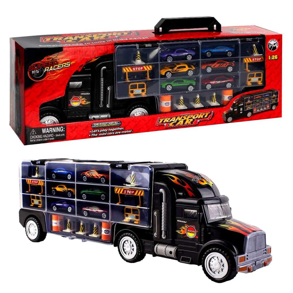 Truck with sale cars inside toy