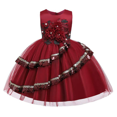 wine_red_dress_for_spring_summer_girls_ages_5-10_years